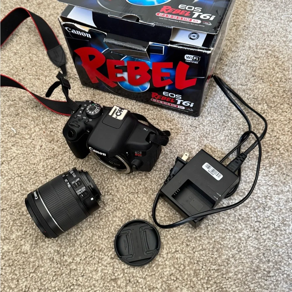 Canon EOS Rebel T6i Black DSLR Camera